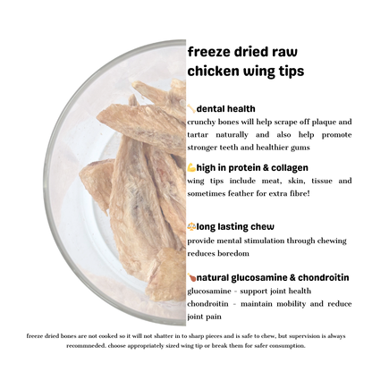 Chicken Wing Tips - Freeze Dried Raw Treat 100g