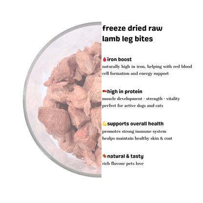 Lamb Leg Nibbles - Freeze Dried Raw Treat 100g