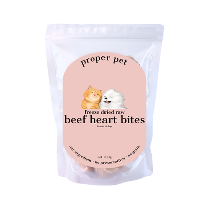 Beef Heart - Freeze Dried Raw Treat 100g